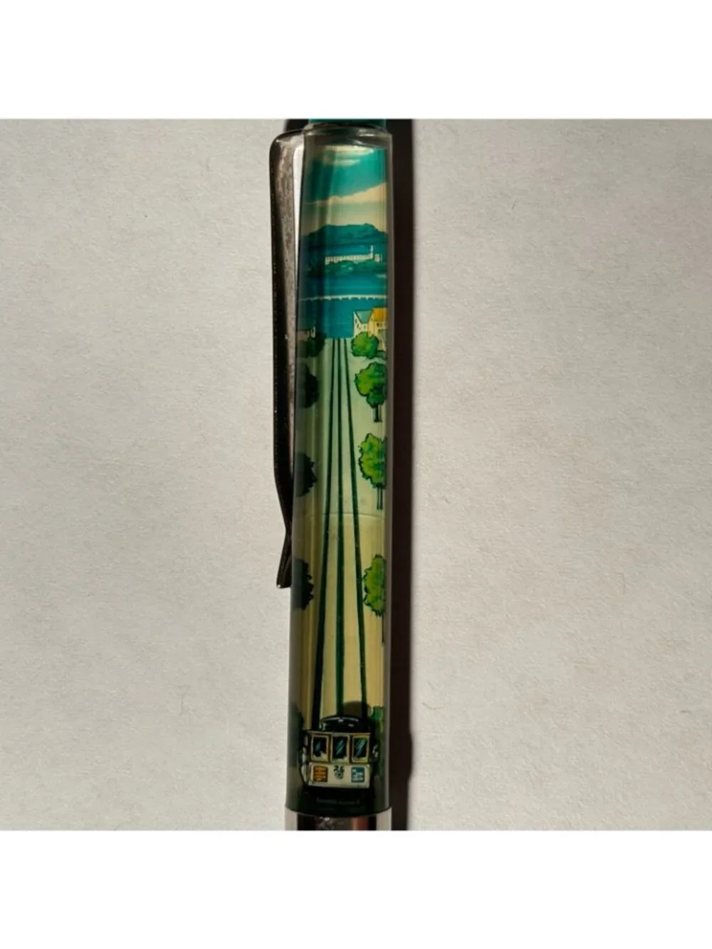 San Francisco California Floaty Pen Cable Car Moves Uphill Souvenir Vintage